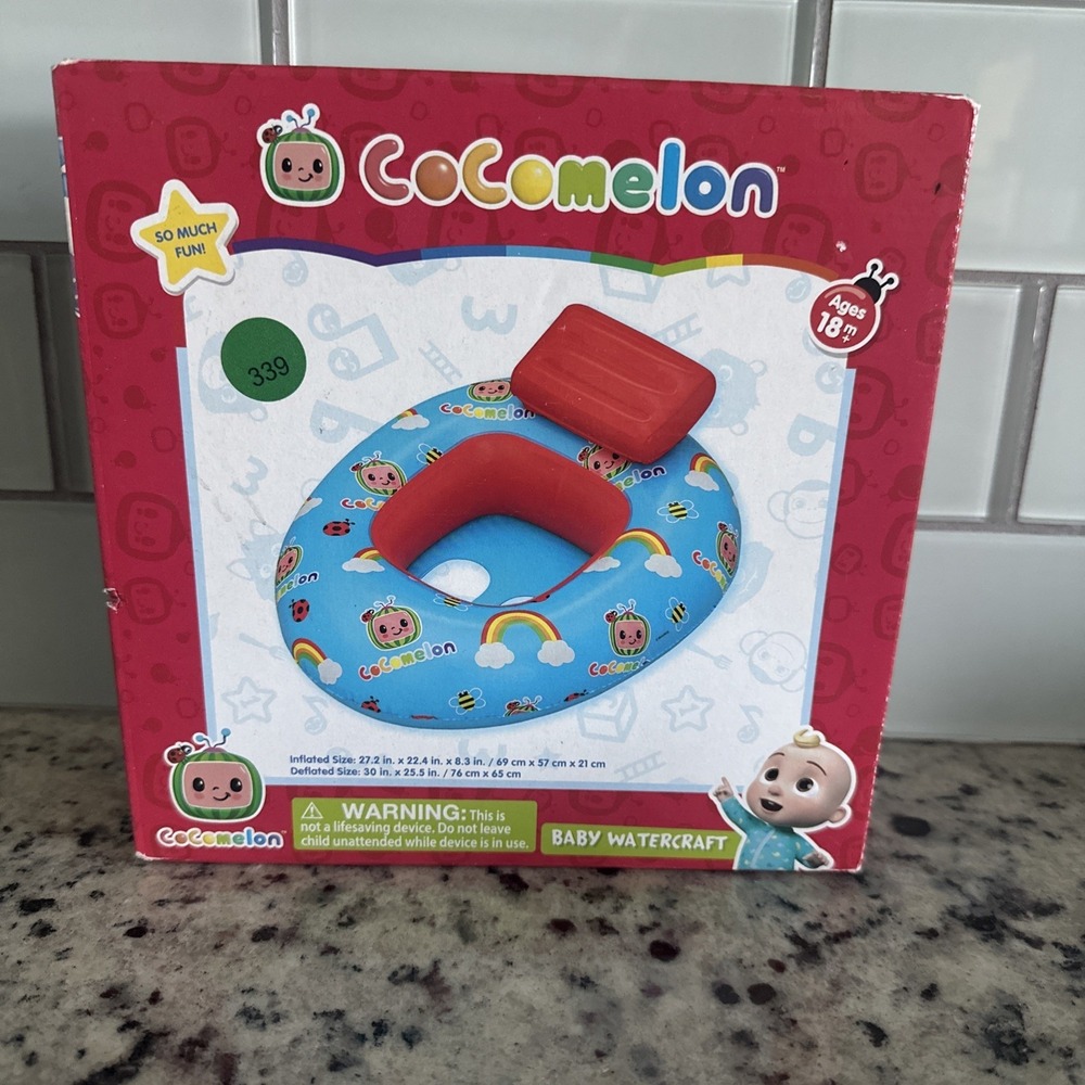 New Cocomelon Baby Watercraft Inflatable Float Floatie Pool  Swimming Ages 18M +